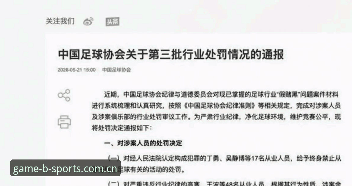 中国足协第三批禁足名单深度解读：如何在BSports体育掌握最新赛事动态
